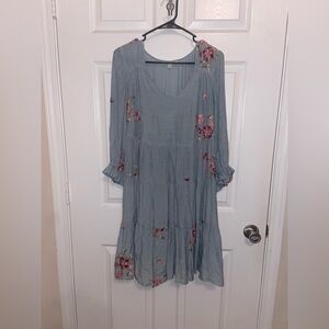 Hope Springs 3/4 Sleeve Babydoll Dress- Medium